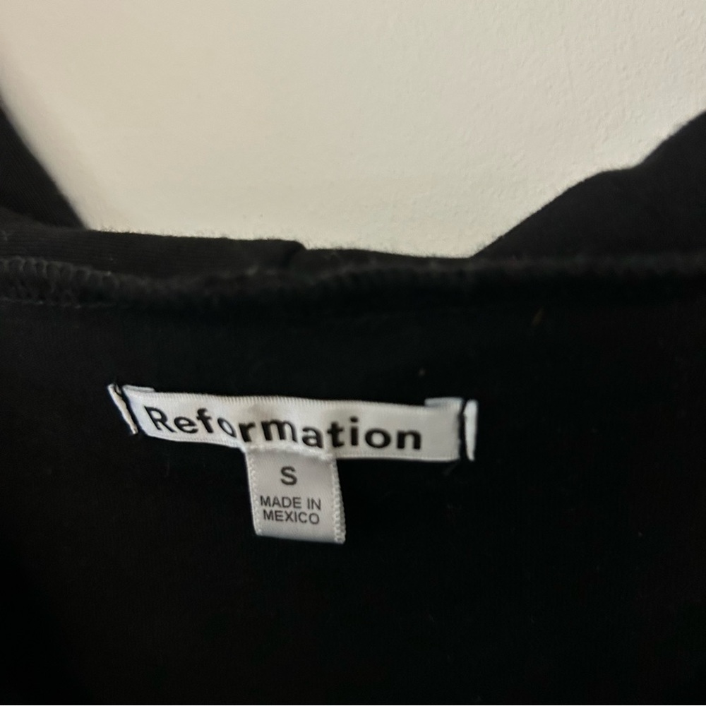 Reformation Vida Twisted Knit Mini Dress in Black - Picture 3 of 6